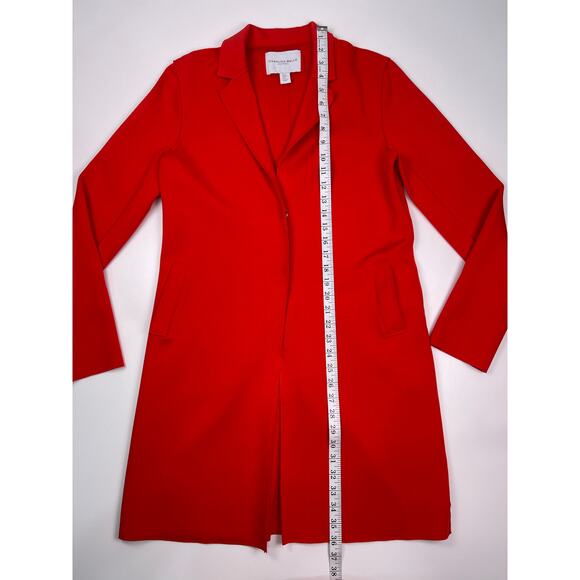 NWOT Carolina Belle Montréal Red Button Front Coat Size M - Picture 6 of 7